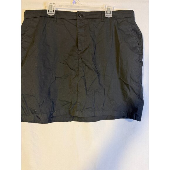 Croft & Barrow Size 18W Stretch Mini Skirt Skort Black Classic Preppy Womens - Picture 1 of 1